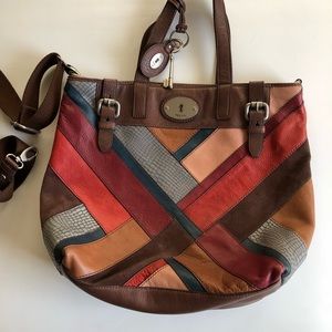 Fossil Patchwork Tote